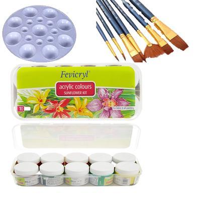 Papertree Combo Acrylic Paint Color and Brush Set