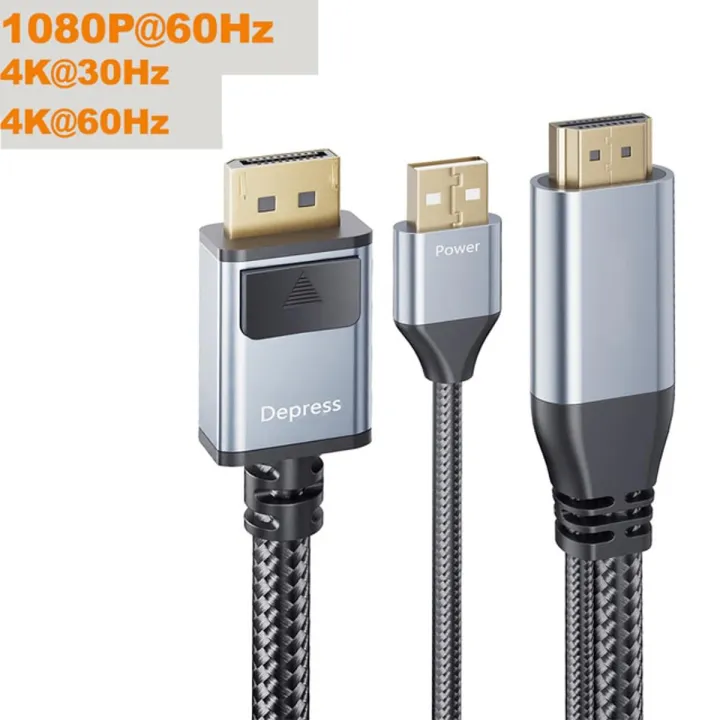 Active 8K HDMI 2.1 to Displayport 1.4 Cable 4K HDMI to Displayport 144Hz converter adapter HDMI 2.1 in to Displayport DP 1.4 out