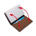 Bycobecy Customized Name Leather Wallet Men Magnet Wallet Rfid Credit Card Holder Aluminum Box Case With Money Clip Card Holder.