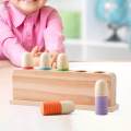 Wooden Peg Dolls for Boys Girls, 5 PCS Rainbow Wood Peg People Montessori Preschool Wood Rainbow Friend Educational Toys Learning Educational Toys.