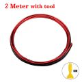 【Xiaofeng】New 5M Red Car trip Flexible Car Cover Trim Panel Door ide Decoration trip. 