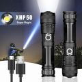 Rechargeable Zoom Led Flashlight Usb Torch Light: Illuminate Your Path With Portable Lighting. 