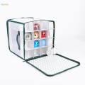 Christmas Ornament Storage with Handle Clear 4 Layers for Holiday Xmas Home. 