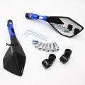 Rizoma Alloy Cnc Racing Side Mirror ( Looking Glass Universal For All Motorcycle). Blue -. 