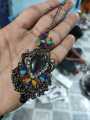 Indian Tikli Metal Jewelry for Women Vintage Style Fashion Accessory. 