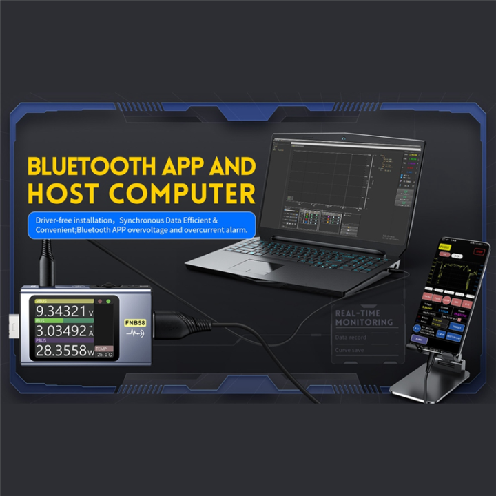 USB%20Tester%20USB%20Tester%20Multifunction%20-FNB58%20Type-C%20Fast%20Charge%20Voltmeter%20Ammeter%20with%20Capacity%20&%20Ripple%20Measurement%20-%20Image%206
