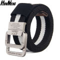 Korean Style Fashionable All-Matching Student Men's and Women's Belt Youth Double Ring Buckle Canvas Belt Fabric Student Jeans Belt. 