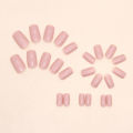 24Pcs Pink Fake Nails with Glue DIY Art Design False Nails Wearable Nails Stylish Pattern Artificial Nails.