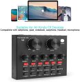 V8 sound card for living show Usb External Sound Card For Mobile Computer Audio Interface Sound Card With Bluetooth. 
