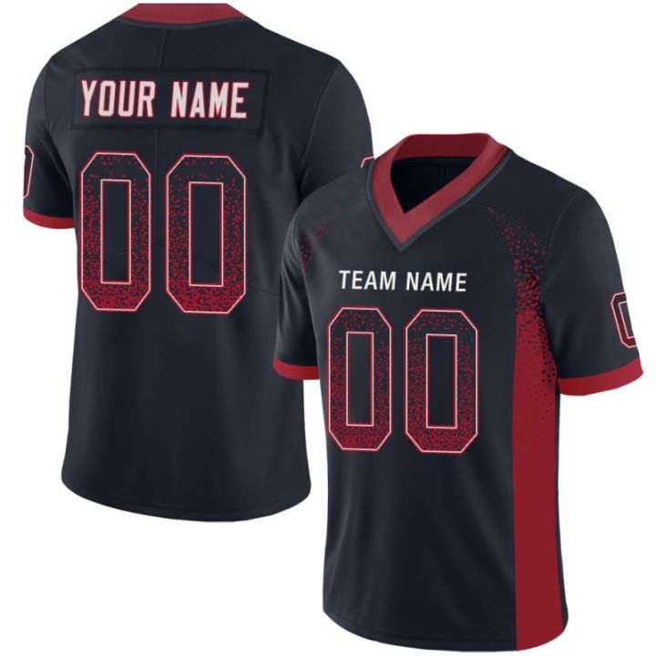 Custom American Football Jersey Shirt Personalized Design Print Your Team  Name Number Rugby Game Training Clothing for Men/Youth