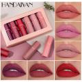 HANDAIYAN 6pcs in one box Velvet Matte Lipstick Waterproof Pigment Lipstick Long Lasting Lipstick Never Fade Lip Stick Makeup. 