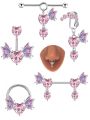 Body Piercing Jewelry Butterfly Belly Ring Stainless Steel Magnet Body Jewelry Nose Ring Hoop Heart Nose Piercing.