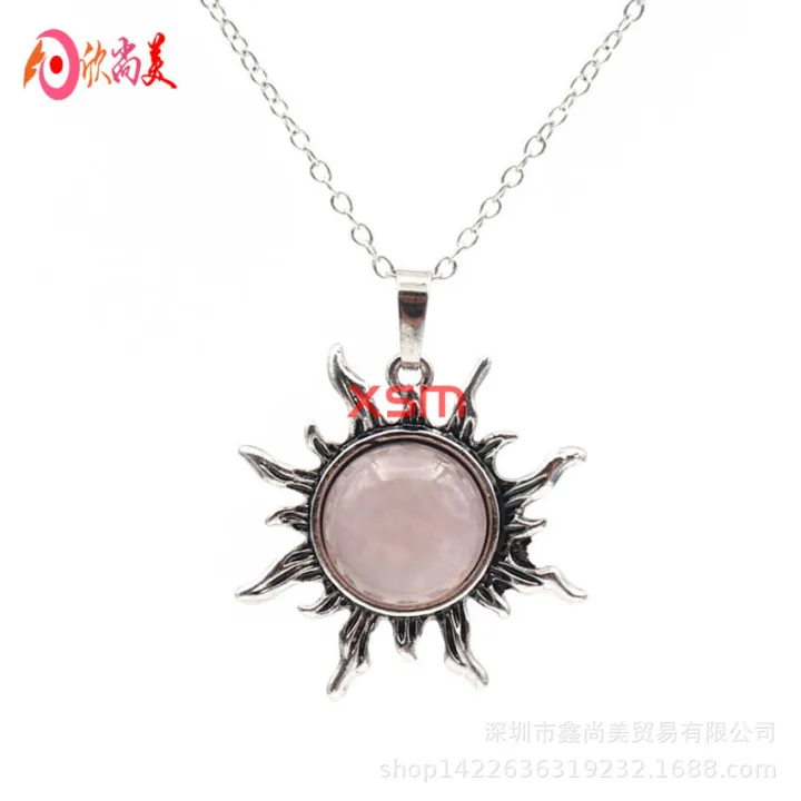%5B%20New%20%5D%20Vintage%20Crystal%20Sun%20Pendant%20Necklace%20Neck%20Accessories%20Natural%20Amethyst%20Tigereye%20Pack%20Beads%20Semi-Precious%20Stone%20Men's%20and%20Women's%20Pendants%20-%20Image%203