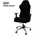【Meaeguet Speciality Store】Elastic Electric Gaming Chair Covers Office Internet Rotating Armrest Chair Cases(Black).