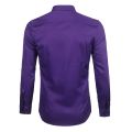 Men's Purple Bamboo Fiber Dress Shirts Brand Long Sleeve Shirt Solid Slim Fit Casual Formal Non Iron Work Shirt Camisa Masculina.