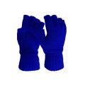 1Pair Half Finger Fingerless Gloves Men's And Women's Winter Warm Solid Color Knitted Half-finger Woolen Outdoor Mittens. 