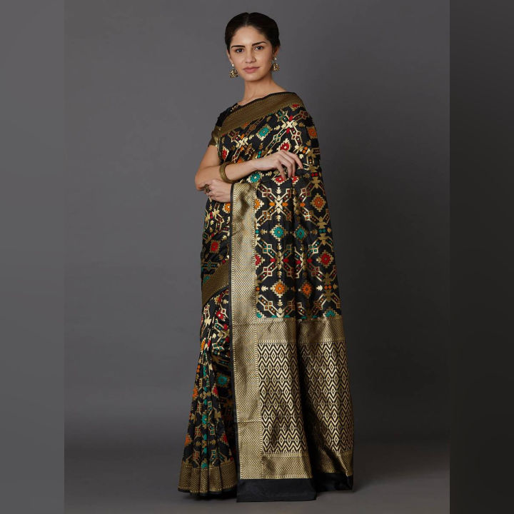 Glamour & Glorious Marvelous Gorgeous New Design High Quality Printed Silk Saree With Gorgeous Blouse Piece for Woman-17