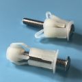2Pcs Top Fix Toilet Cover Seat Screws Well Nut Pan Fixing WC Blind Hole Fitting Kit for Universal Toilet Seat Hinges. 