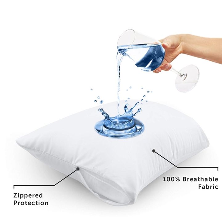 Waterproof%20Pillow%20Protector%20Bedbug%20Proof%20Hotel%20Pillow%20Cover%20Hypoallergenic%20Anti%20Mites%20Promote%20Sleep%20-%20Image%202