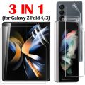 Protective Film for Samsung Galaxy Z Fold 4 Z Fold 3 Anti-scratch Hydrogel Soft Screen Protector for Z Fold4 Front Back Film. 