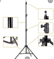 6 Feet Tripod Stand with Free Mobile Holder - Achieve Perfect Shots and Effortless Recording on Any Terrain. 