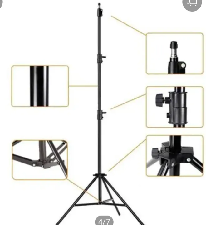 6%20Feet%20Tripod%20Stand%20with%20Free%20Mobile%20Holder%20-%20Achieve%20Perfect%20Shots%20and%20Effortless%20Recording%20on%20Any%20Terrain%20-%20Image%204