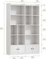 IRONCK Bookshelves and Bookcase, 6 Tiers Large Bookshelf with 4 Doors, Floor Standing Tall Display Storage Shelves for Home Office, Living Room, Bedroom, 72/48.