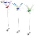 Dragonfly Decoration Clip 3pcs Weather-resistant Dragonfly Clips Strong Grip Anti-slip Outdoor Garden Decoration Kit Fake Dragonfly Clip.