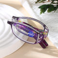 Anti-Blue Light Folding Reading Glasses Wholesale 2024 New Style Flower Hollow out Presbyopic Glasses Men and Women Convenient Presbyopic Glasses.