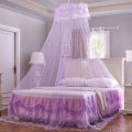 Mosquito Net for Bed, Size Bed Canopy Hanging Curtain Netting, Princess Round Hoop Sheer Bed Canopy for All Purple. 
