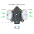 New anti dust mask full face respirator dual 4-layer filters safety goggles for Carpenter polishing daily haze safety protection.