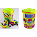206 Pcs Building Blocks Puzzle Blocks for Kids Bucket to Store the item. 