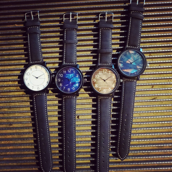 【The hottest this year】 harajuku style ulzzang Watch Female Student Korean Style Simple Fashion Retro Starry Sky Casual Men bigbang