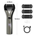 Electric Callus Remover for Feet, Rechargeable Foot File Hard Skin Remover Pedicure Tools Set  for Feet Electronic Callus Shaver Portable Waterproof Pedicure kit for Cracked Heels and Dead Skin with 3 Roller Heads. 