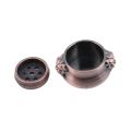【Hey my home】1Pcs 7 Holes Multifunction Zinc-copper Vintage Design Mini Incense Burner Buddha Temple Incense Teahouse Decor.