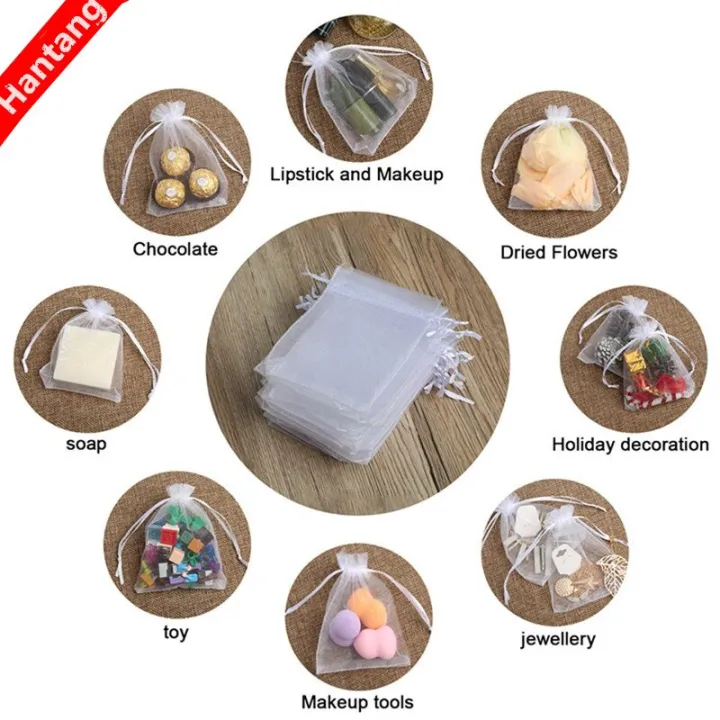 100Pcs%20Tulle%20Bag%20Drawstrings%20Pouches%207x9/9x12/10x15cm%20Jewelry%20Gift%20Display%20Packing%20Bags%20Wedding%20Gift%20Bag%20Sachet%20Organza%20Bag%205z%20-%20Image%208
