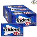 Trident Perfect Peppermint Sugar Free Gum, 12 Packs. 