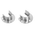 2pcs Closet Pole Sockets Set of 2pcs U-shape Rod Socket Flange Set Stainless Steel Rod Support U Shaped Closet Rod Holder Support. 