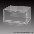 Stackable Transparent Shoe Storage Box with Double Doors - 1 -Layer Stackable Organizer - New.