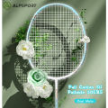 ALP K520 Women's Pro Carbon Racket - 4U Ultra-Light (82g) | 300mm Balance | 76 Holes Control. 