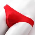 Cool Ice Silk Low-rise Underwear Men's Solid Smoth Seemless Briefs Soft Bugle Pouch Panties Comfortable Breathable Bikini.