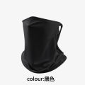 Sun protection mask, men's neck gaiter, outdoor cycling face towel, fishing turban, ice silk scarf, covering full face, ear-hanging veil. 