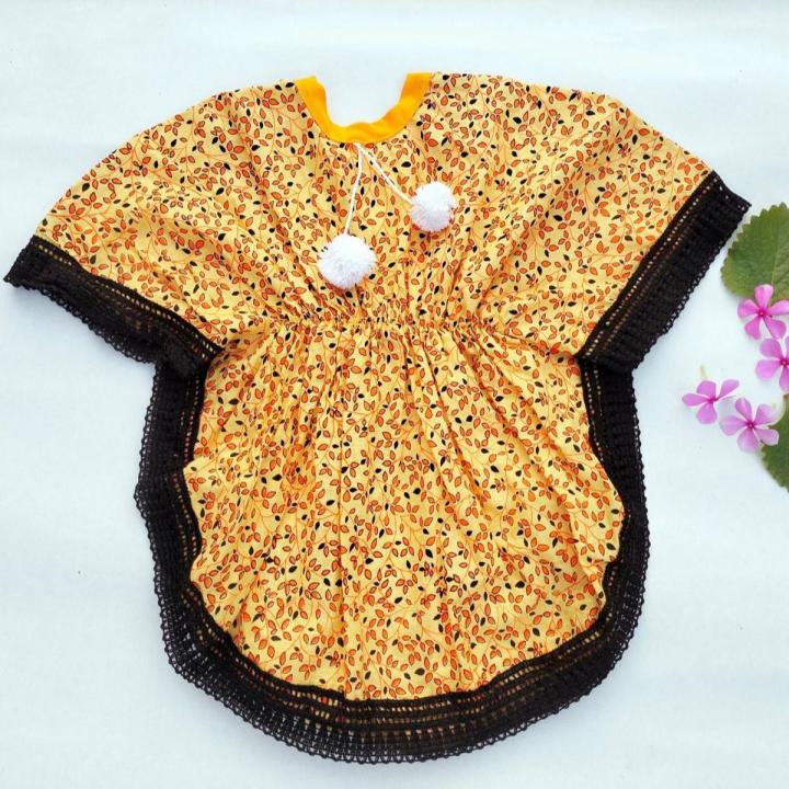 Premium Quality - Baby Girls soft & Fashionable cotton kaftan Dress for 0 -12 years - বাচ্চাদের জামা - Trend and Need full