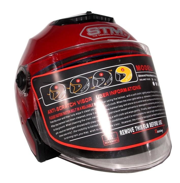 STM-603 Bike Helmet for Men and Women-Glossy Red