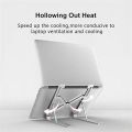 Adjustable Laptop Stand, Portable Aluminum Laptop Riser Laptop Holder, Foldable Ventilated Cooling Notebook Stand. 