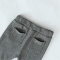 Baby Girl Leggings Spring Cotton 6 to 9 12 18 24 Months Dark Grey Toddler Girls Pants 0 to 1 2 3 4 5 6 7 8 Years Ribbed Trousers. 