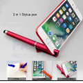 Universal 3 in 1 Pen Touch Screen Stylus Pen Capacitive Pen for All Smart Phone & Tablet -Stylus Capacitive Touch Pen- Stylus Pen- Random Color.