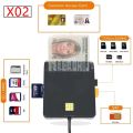 UTHAI X02 USB SIM Smart Card Reader For Bank Card IC/ID EMV SD TF MMC Cardreaders USB-CCID ISO 7816 for Windows 7 8 10 Linux OS. 