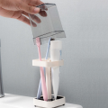 Premium Quality Plastic White CUP TOOTHPASTE STAND, For Tooth Brush, Number Of Holder: 1. 
