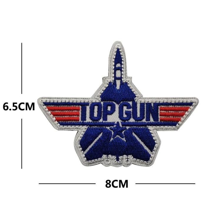 TOP%20GUN%20Embroidery%20Patch%20on%20Clothes%20Hook%20Loop%20Appliques%20Military%20Tactical%20Band%20Patches%20Aircraft%20Morale%20Badges%20Backpack%20Stickers%20-%20Image%205